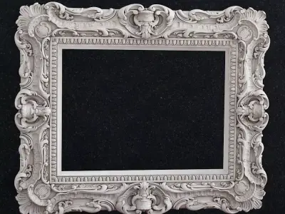 Carved Picture Frame Frame baroque Mirror 3D print model buy