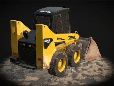 Skid steer Loader Lowpoly Low-poly 3D model