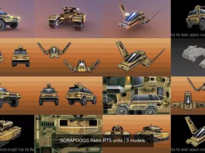 SCRAPDOGS Retro RTS units 3D Model Pack