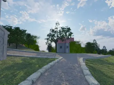Hilltop Village 3D model get