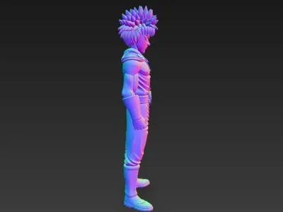 Cybernetic Warrior  Powerful Anime Character 3D Print Model 3D model