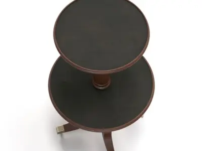 1860s French Two-Tier Round Table 3D model