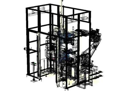 Spot Welding Machine of Crossmember Sub-Assy 3D model