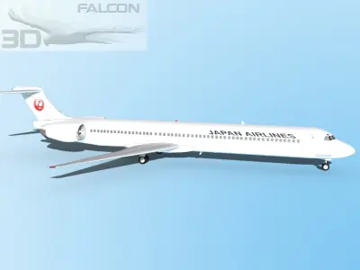 Falcon3D MD-80 Japan Airlines 3D model