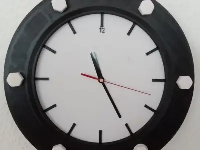 Industrial art design clock 3D print model