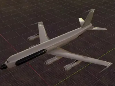 RC-137 Style ELINT Spy Plane - Custom 1950s Jetliner Low-poly 3D model
