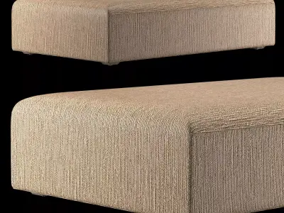 MARISOL SEAGRASS RECTANGULAR COFFEE OTTOMAN 3D model