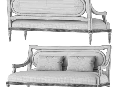 jumbo collection satin sofa 3D model