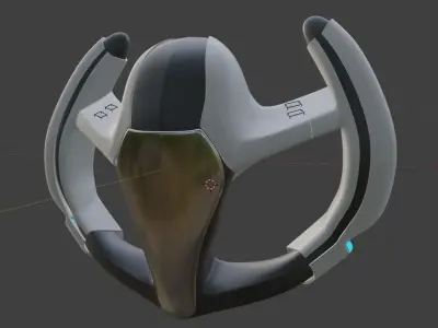 Futuristic steering wheel concept design - BIONIC 3D model