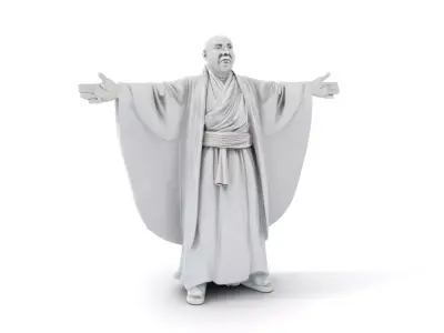 Zen Monk Serenity model pack Low-poly 3D model