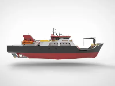 Cargo Passanger Ship 3D model