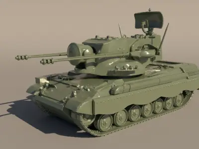 Flakpanzer Gepard Anti-aircraft for 3D print 3D print model