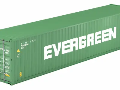 Evergreen Shipping Container 3D model