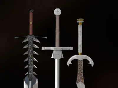 GreatSword Collection Vol 1 - PBR Low-Poly Models Low-poly 3D model