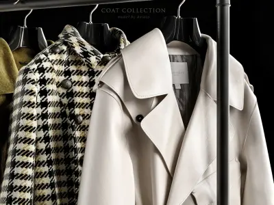 Coat collection 3D model purchase
