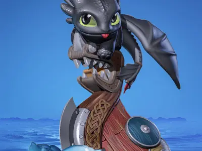 Chibi Toothless - How to Train Your Dragon 3D print model purchase