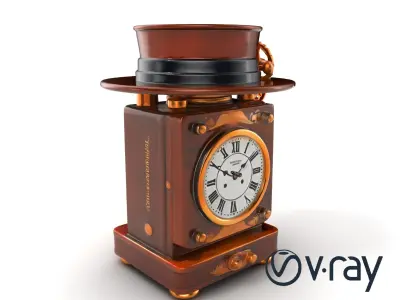 Steampunk Timekeeper Automaton model pack Low-poly 3D model
