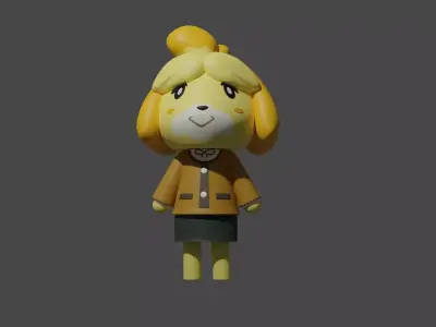 Canela Animal Crossing Character 3D model