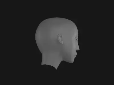 human head Low-poly 3D model