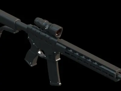 AR 15 Rifle  3D model