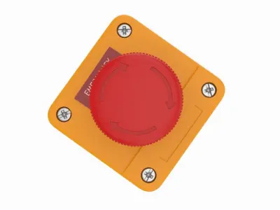 Emergency Button Low-poly 3D model buy