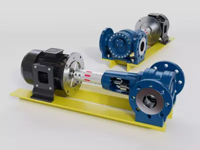 Industrial pump 3D model