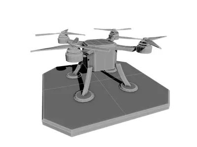 Low-polygon Drone modelwithAnim Low-poly 3D model