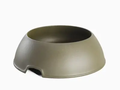 Plastic Dog Bowl A 04 Low-poly 3D model