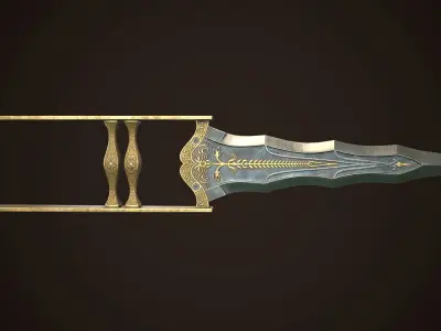 Assassin Blade 04 Low-poly 3D model