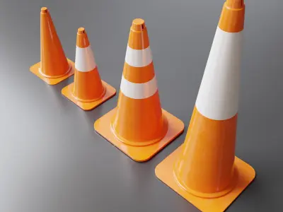 Cones Pack 002 3D model