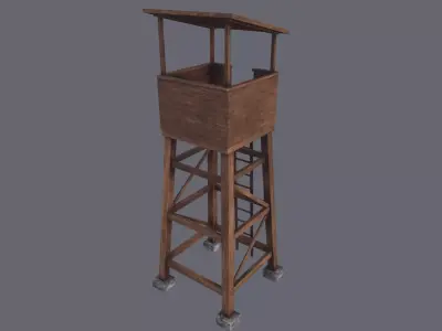 Observation Tower 3D Model Low-poly 3D model