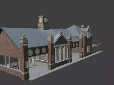 Victorian old ticket house 3D model
