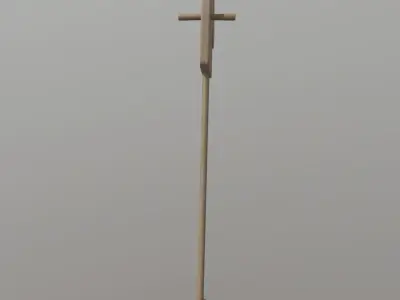 Horse on Stick Low-poly 3D model