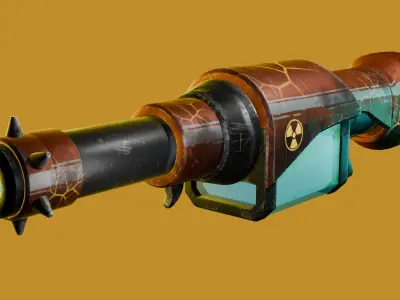 Plasma Gun High Poly 3D model
