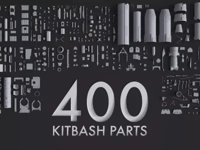 Kitbash Kit - 400 Original Star Wars Parts 3D model