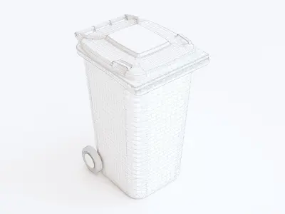 Trash bin plastic 3D model