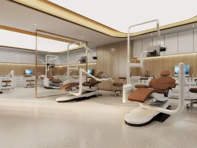 dental clinic Low-poly 3D model