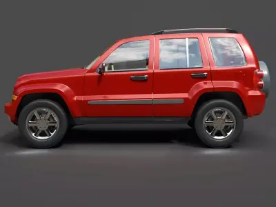 Jeep Liberty KJ Compact SUV - High-Poly 3D Model 3D model