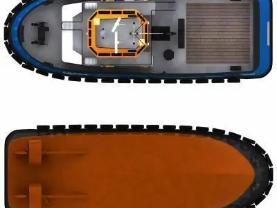 Harbour Tug - 01 - 3D model