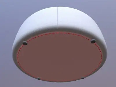 Ottoman Sofa Chair Low-poly 3D model