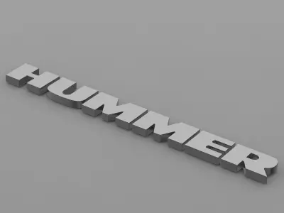 hummer logo 3D model