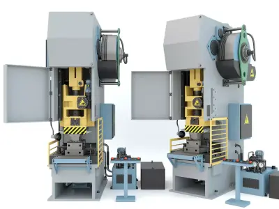 Industrial mechanical press-stamping machine tool KV2132 3D model