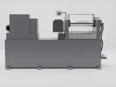 Material Testing Machine Two Roller Calender Low-poly 3D model