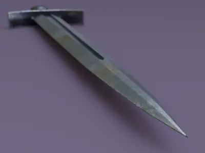 Medieval dagger PBR 3D model