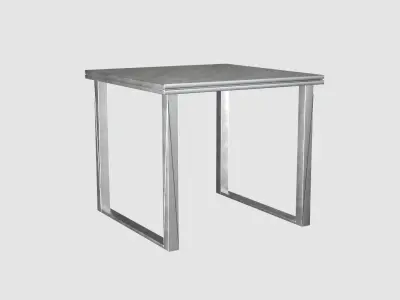 Metal Table Square 3D model