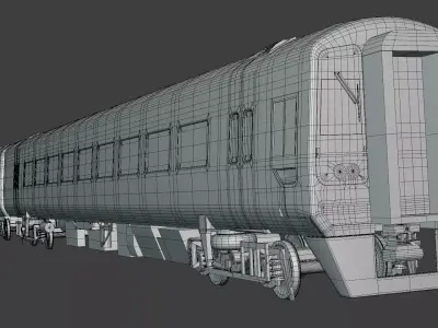 UK train exterior 3D model