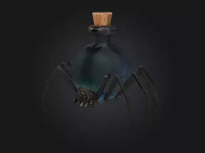Arachnid Elixir  Venomous Power in a Vial 3D model