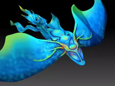 Stingray sea creature Free low-poly 3D model
