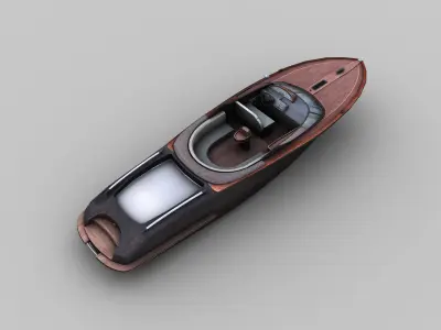 Yacht Luxury Low-poly 3D model