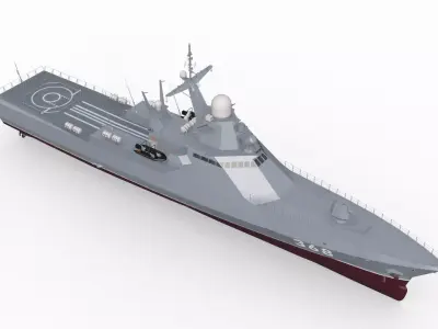  Project 22160 VC 3d model - animated 3D model